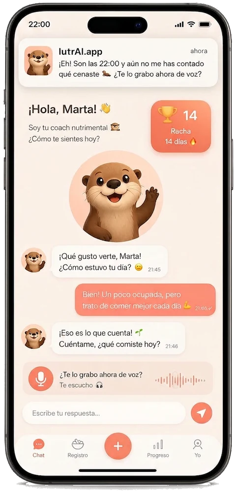 Notificación de Lutra recordando registrar